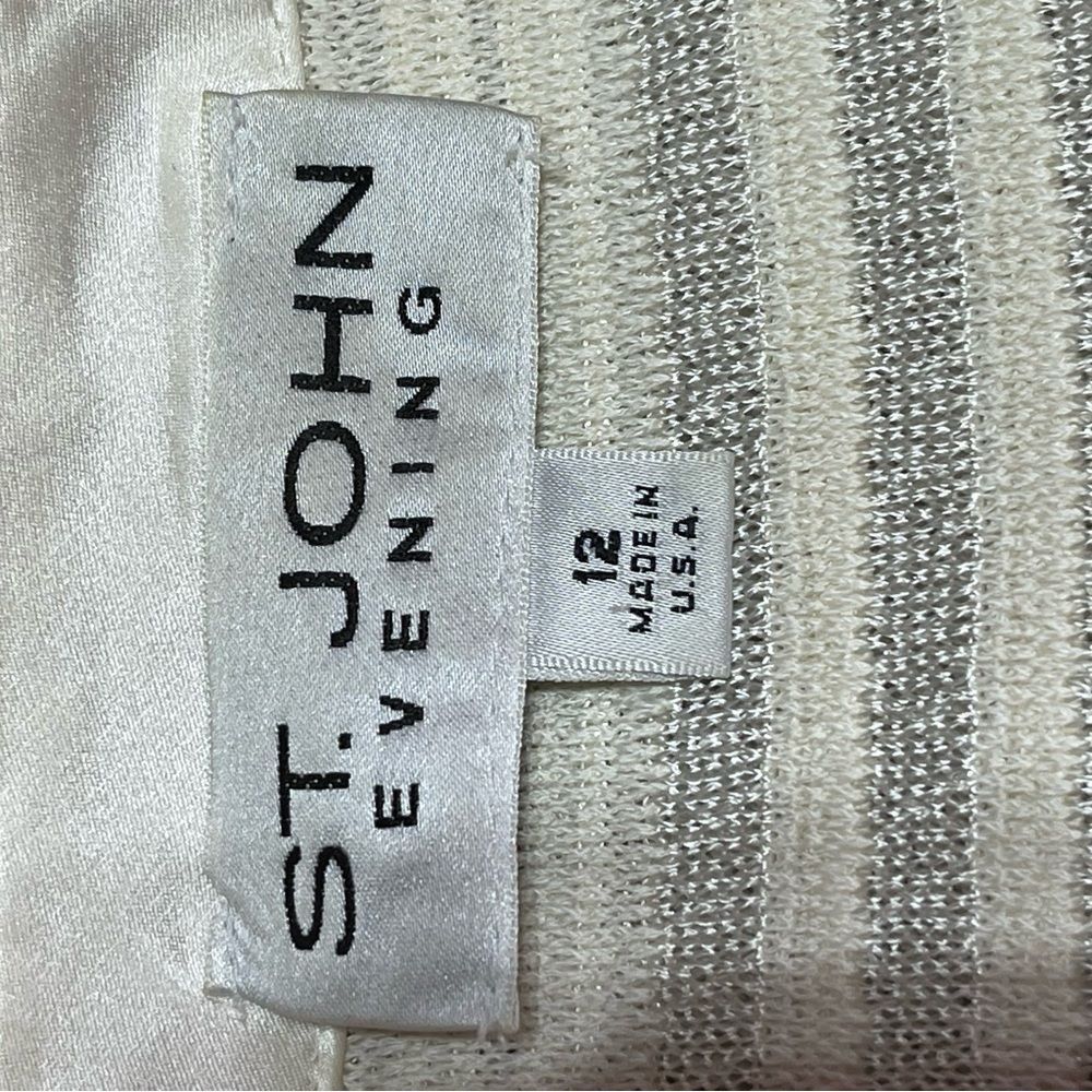 St John Evening Collection 2 Piece Blazer Skirt Tie/Button Front - Picture 15 of 16